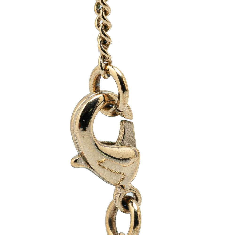 Pre-Loved Chanel Gold Plated CC Faux Pearl Pendant Necklace - Picture 3 of 5